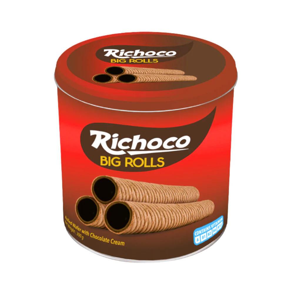 Richoco Big Rolls Chocolate Wafer Stick 300g